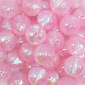20mm Pink Opalescence Bubblegum Bead