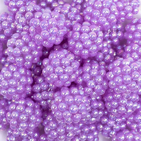 20mm Purple Berry Rhinestone Bubblegum Beads