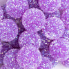 close up view of a pile of 20mm Purple Sugar Rhinestone Bubblegum Bead
