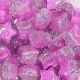 20mm Purple Opal Star Shaped Acrylic Beads