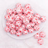 Top view of a pile of 20mm Gingerbread Man Printed Christmas Acrylic Bubblegum Beads