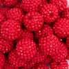 close up view of a pile of 20mm Red on Red Rhinestone Bubblegum Beads