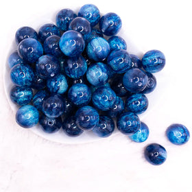 20mm Royal Blue Opalescence Bubblegum Bead