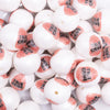 close up view of a pile of 20mm True Crime Fingerprint Print Chunky Acrylic Bubblegum Beads - 10 Count