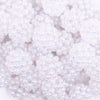 close up view of a pile of 20mm White Berry Rhinestone Bubblegum Beads