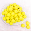 top view of a pile of 20mm Yellow on Yellow Rhinestone Bubblegum Beads