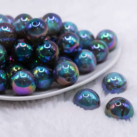 20mm Black Opalescence Bubblegum Bead
