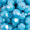 close up view of a pile of 20mm Blue Faceted AB Bubblegum Beads