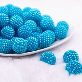 20mm Blue Ball Bubblegum Beads
