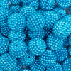 close up view of a pile of 20mm Blue Ball Bubblegum Beads