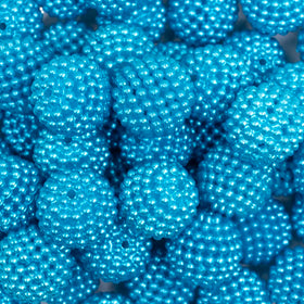 20mm Blue Ball Bubblegum Beads