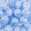 close up view of a pile of 20mm Blue Crackle AB Bubblegum Beads