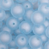 close up view of a pile of 20mm Blue Frosted Bubblegum Beads