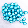 top view of a pile of 20mm Blue Miracle Bubblegum Bead