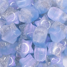 20mm Blue Opal Star Shaped Acrylic Beads