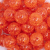 close up view of a pile of 20mm Bright Orange Crackle Bubblegum Beads
