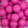 20mm Bright Pink Solid Bubblegum Beads