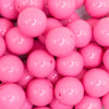 close up view of a pile of 20mm Bubblegum Pink Solid Bubblegum Beads
