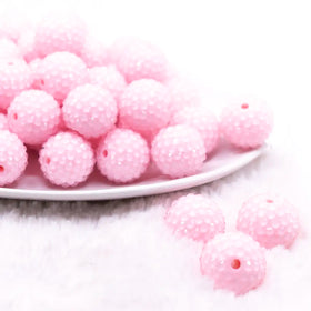 20mm Bubblegum Pink Rhinestone Bubblegum Bead