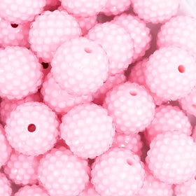 20mm Bubblegum Pink Rhinestone Bubblegum Bead
