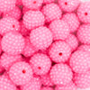 close up view of a pile of 20mm Bubblegum Pink with Clear Rhinestone Bubblegum Beads