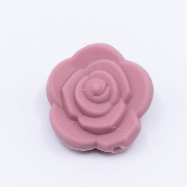 dark pink 20mm Rose Silicone Focal Beads