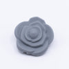 dim gray 20mm Rose Silicone Focal Beads