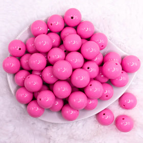 20mm Dusty Pink Solid Bubblegum Beads