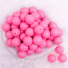 top view of a pile of 20mm Flamingo Pink Solid Bubblegum Beads