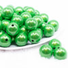 front view of a pile of 20mm Green Miracle Bubblegum Bead