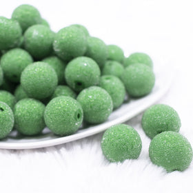 22mm Green Sugar Bubblegum Beads