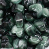 close up view of a pile of 20mm Green Opal Heart Shaped Acrylic Beads