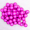 top view of a pile of 20mm Hot Pink Miracle Bubblegum Bead