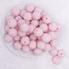 top view of a pile of 20mm Light Pink Rhinestone AB Bubblegum Beads