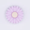 top view of a light purple 20mm Silicone Daisy Focal Beads