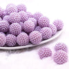 front view of a pile of 20mm Light Purple Ball Bead Bubblegum Beads