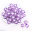 top view of a pile of 20mm Light Purple Frosted Pumpkin Shaped Bubblegum Bead