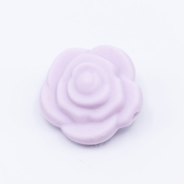 lilac purple 20mm Rose Silicone Focal Beads