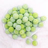 20mm Ball Bead Green Bubblegum Beads - Read Description