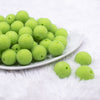 22mm Lime Green Sugar Bubblegum Beads