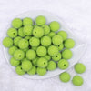 22mm Lime Green Sugar Bubblegum Beads