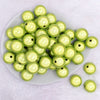 top view of a pile of 20mm Lime Green Miracle Bubblegum Bead