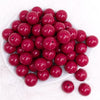 top view of a pile of 20mm Marroon Red Solid Bubblegum Beads