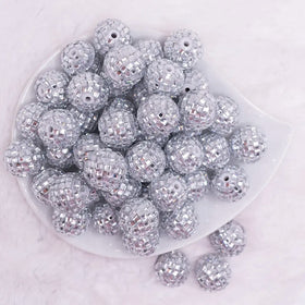 20mm Mirror Disco Faceted Pearl Bubblegum Beads