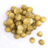 top view of a pile of 20mm Olive Green Luster Bubblegum Beads