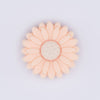 top view of a peach 20mm Silicone Daisy Focal Beads