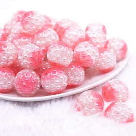 20mm Pink Captured Pearls Bubblegum Bead