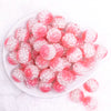 top view of a pile of 20mm Pink Captured Pearls Bubblegum Bead