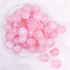 top view of a pile of 20mm Pink Glitter Pearl Bubblegum Bead