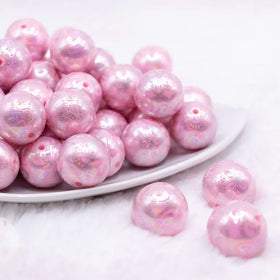 20mm Pink Lace AB Bubblegum Beads